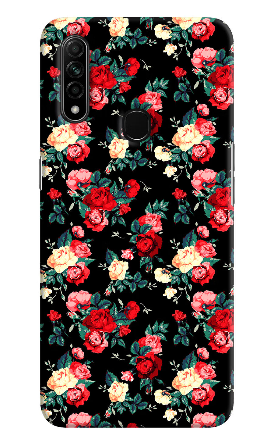 Rose Pattern Oppo A31 Back Cover, Hard case
