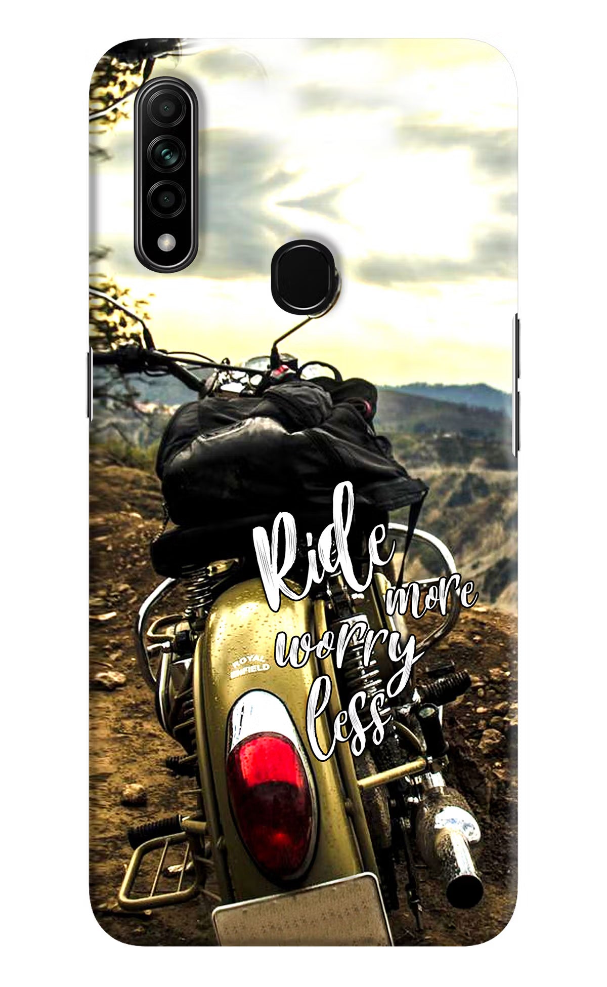 Ride More Worry Less Oppo A31 Hard Case Back Cover by Casekaro