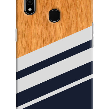 Blue and white wooden Oppo A31 Hard Case Back Cover by Casekaro