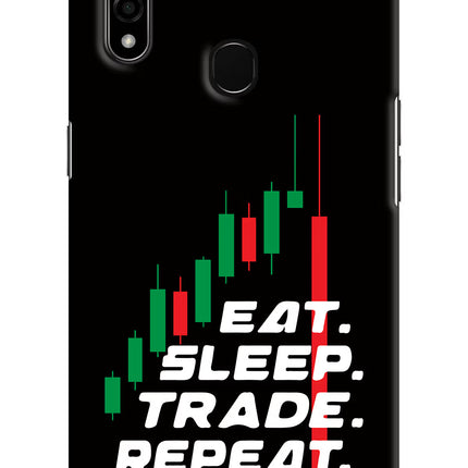 Eat Sleep Trade Repeat Oppo A31 Hard Case Back Cover by Casekaro