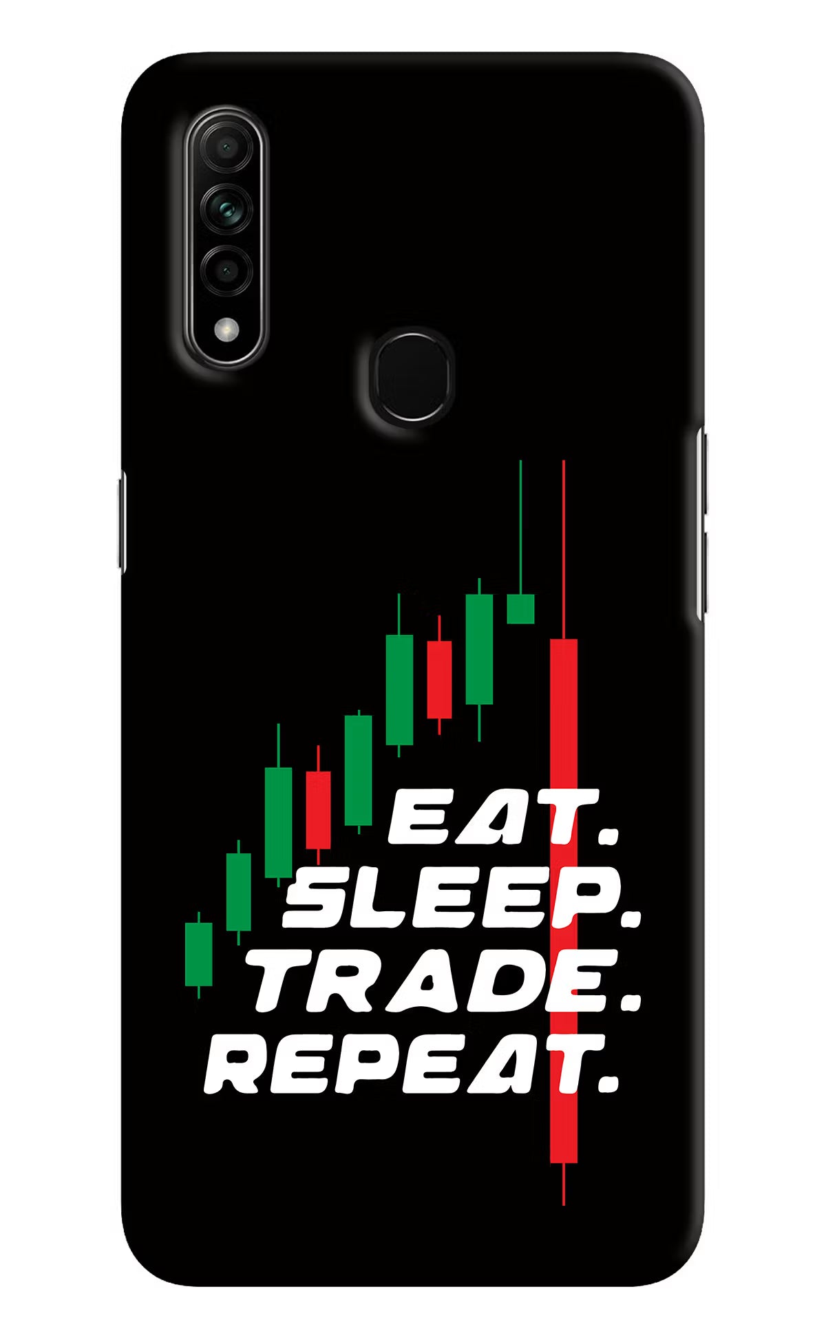 Eat Sleep Trade Repeat Oppo A31 Hard Case Back Cover by Casekaro