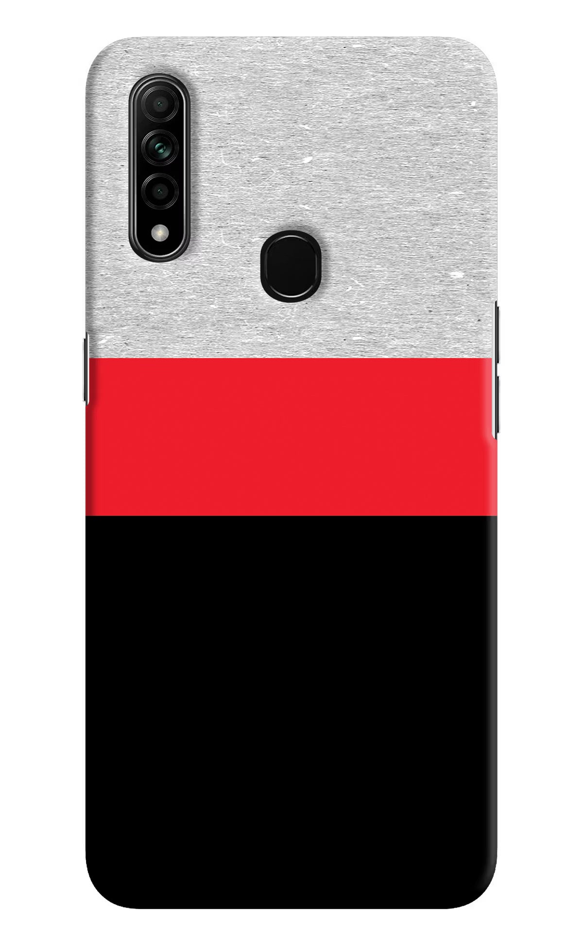 Tri Color Pattern Oppo A31 Hard Case Back Cover by Casekaro