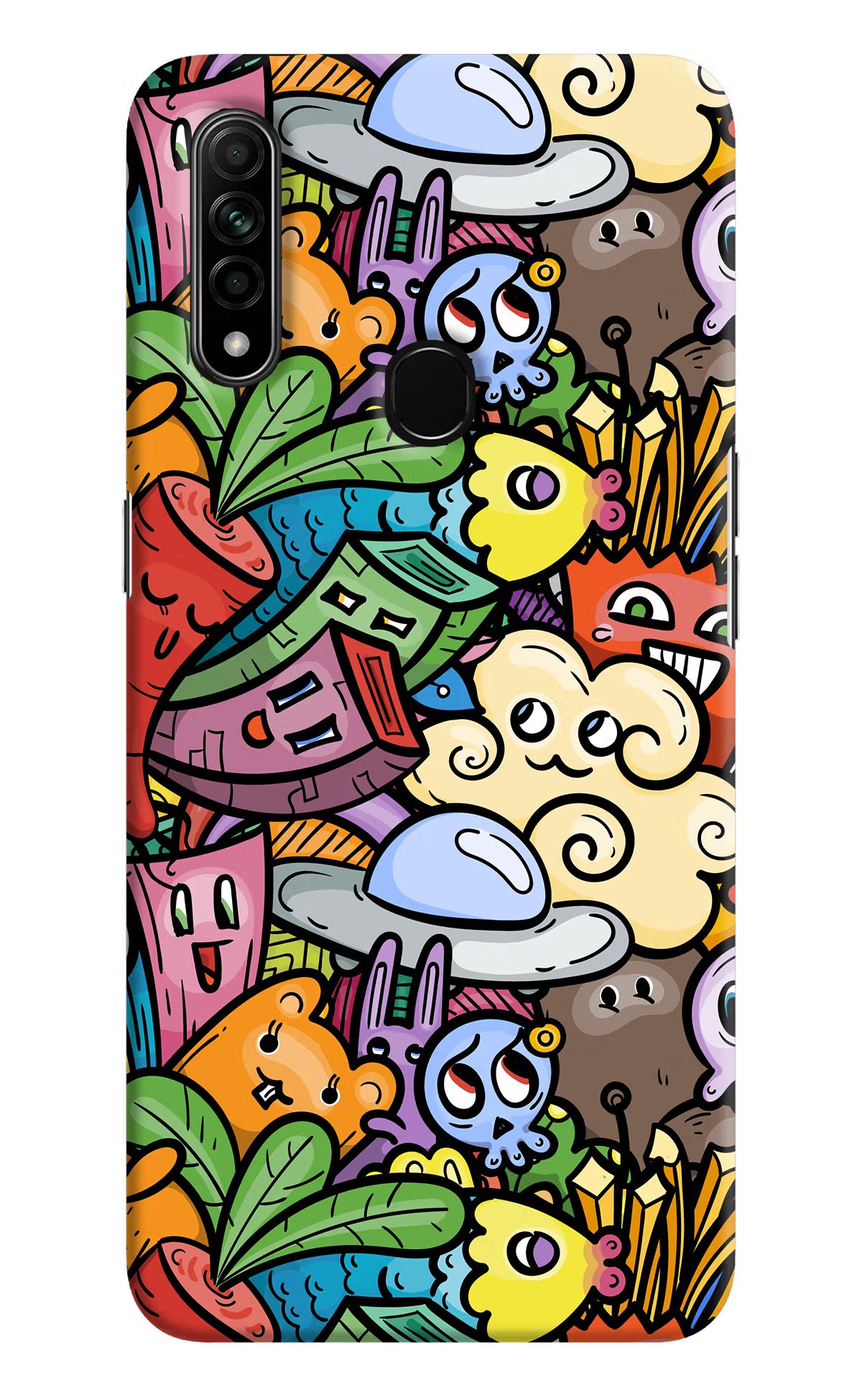 Veggie Doodle Oppo A31 Hard Case Back Cover by Casekaro