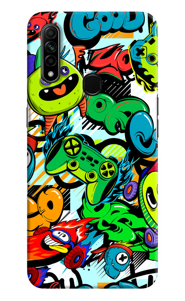 Game Doodle Oppo A31 Hard Case Back Cover by Casekaro