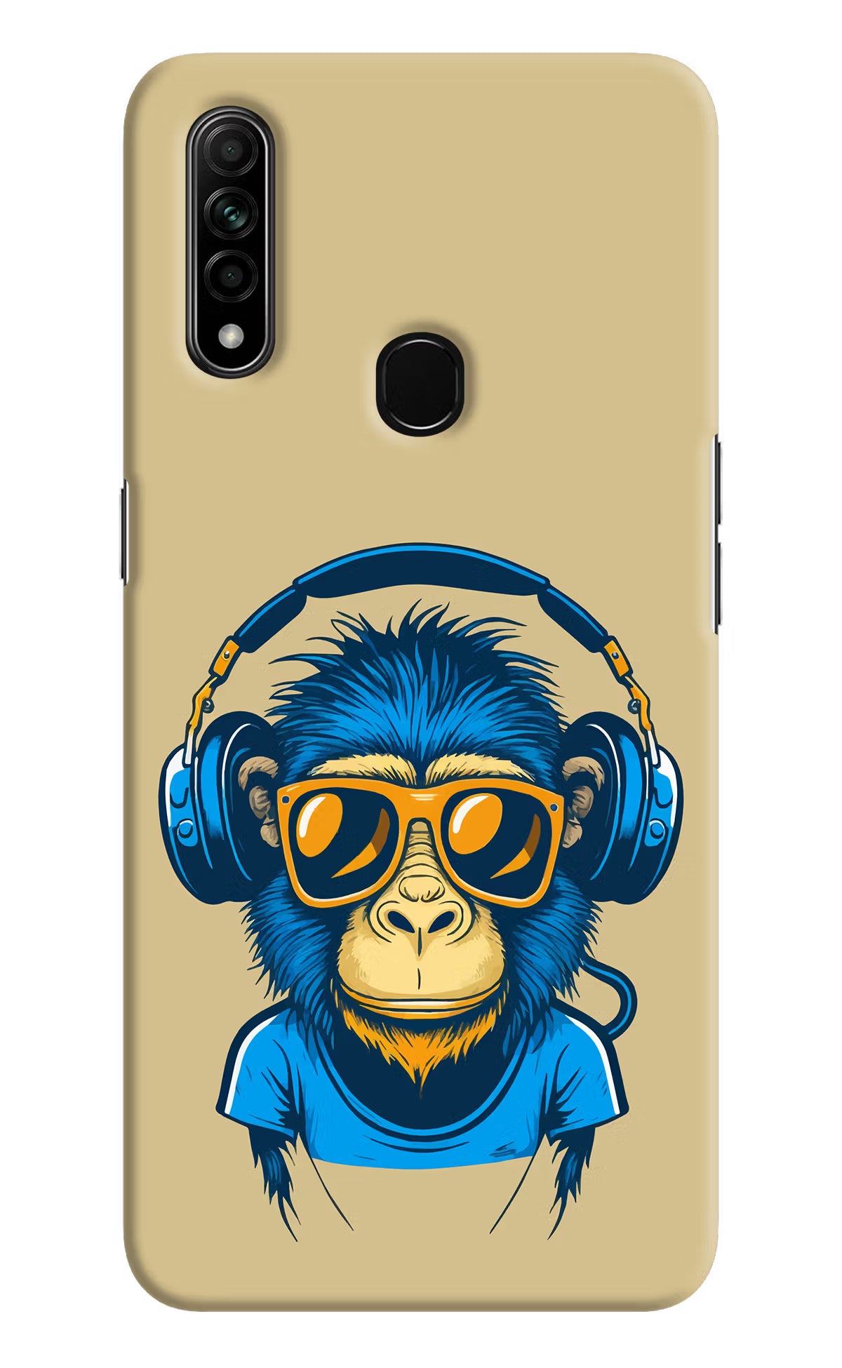 Monkey Headphone Oppo A31 Hard Case Back Cover by Casekaro
