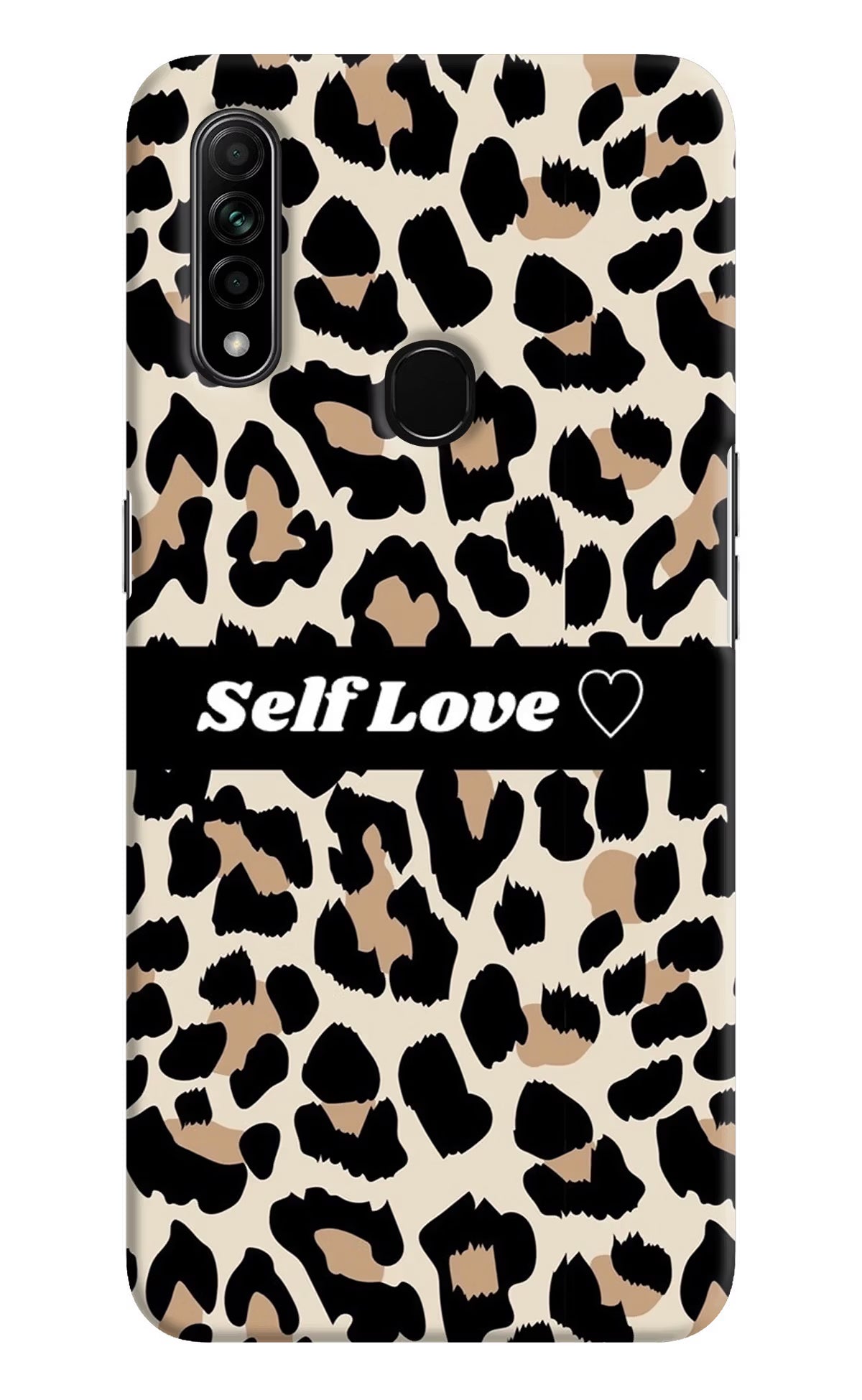 Leopard Print Self Love Oppo A31 Hard Case Back Cover by Casekaro