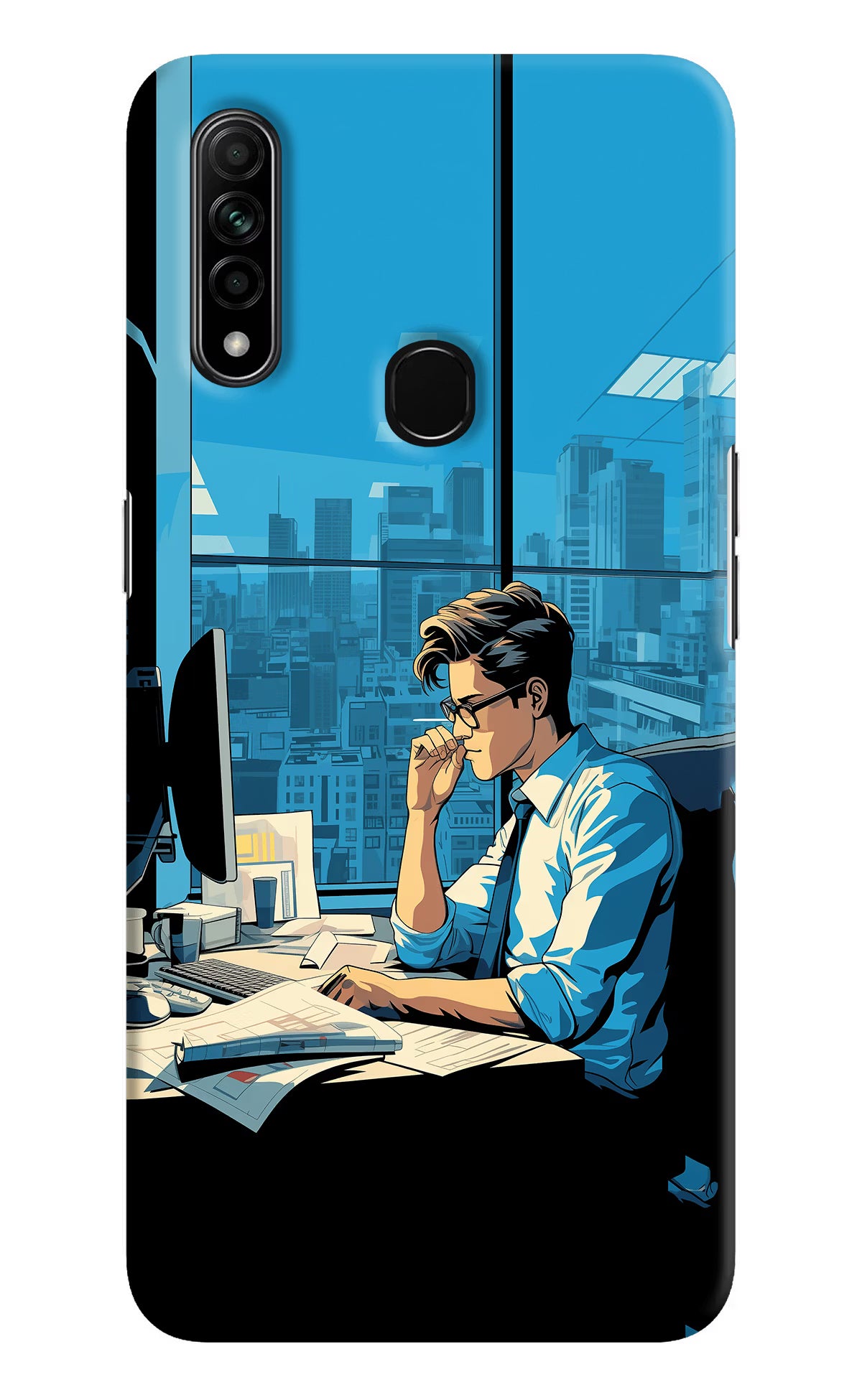 Focused Hustler (AI Generated) Oppo A31 Hard Case Back Cover by Casekaro
