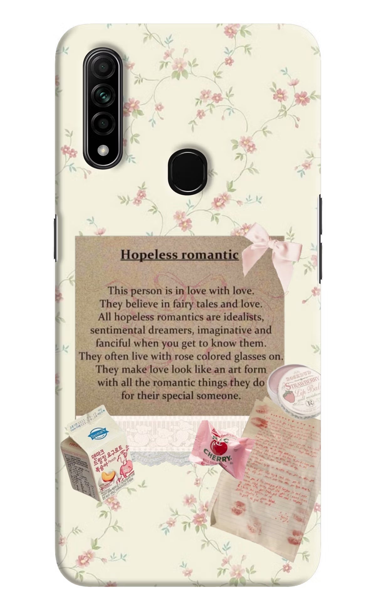 Hopeless Romantic Oppo A31 Hard Case Back Cover by Casekaro
