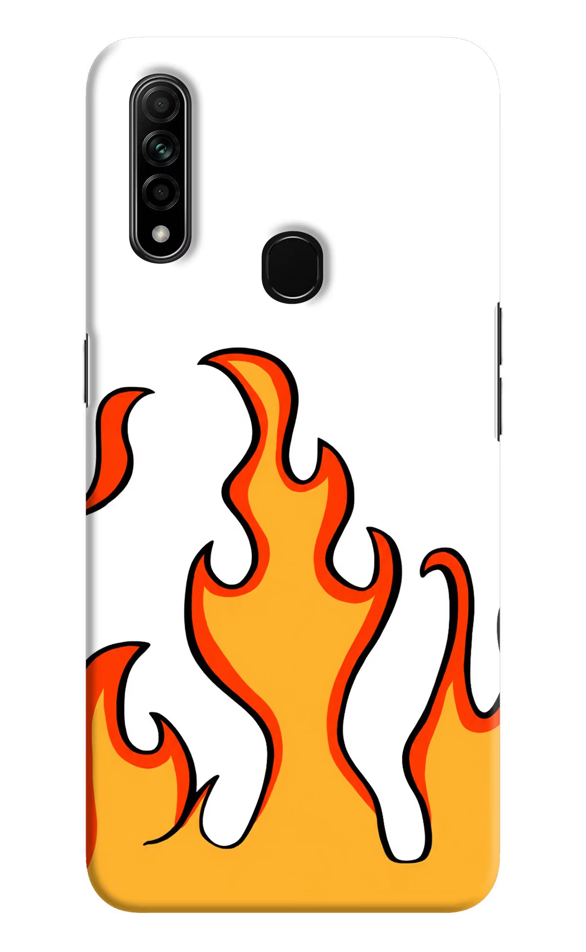 Fired Up – White Oppo A31 Hard Case Back Cover by Casekaro