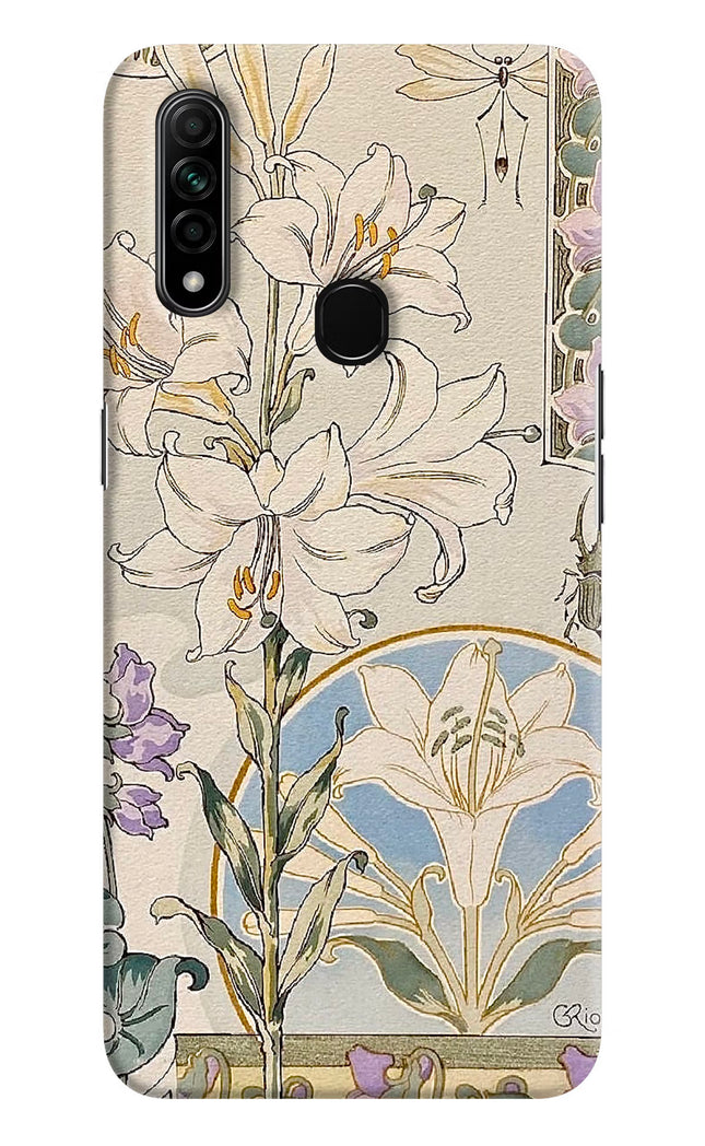 White Lily Oppo A31 Hard Case Back Cover by Casekaro