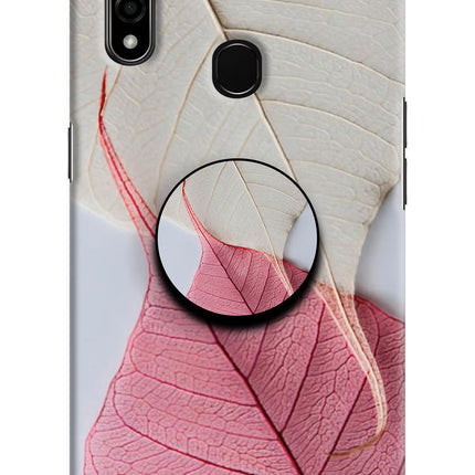 White Pink Leaf Oppo A31 Pop Case by Casekaro