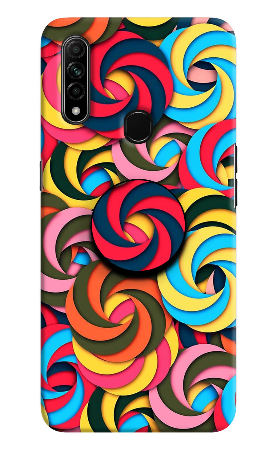 Spiral Pattern Oppo A31 Pop Case, Hard case