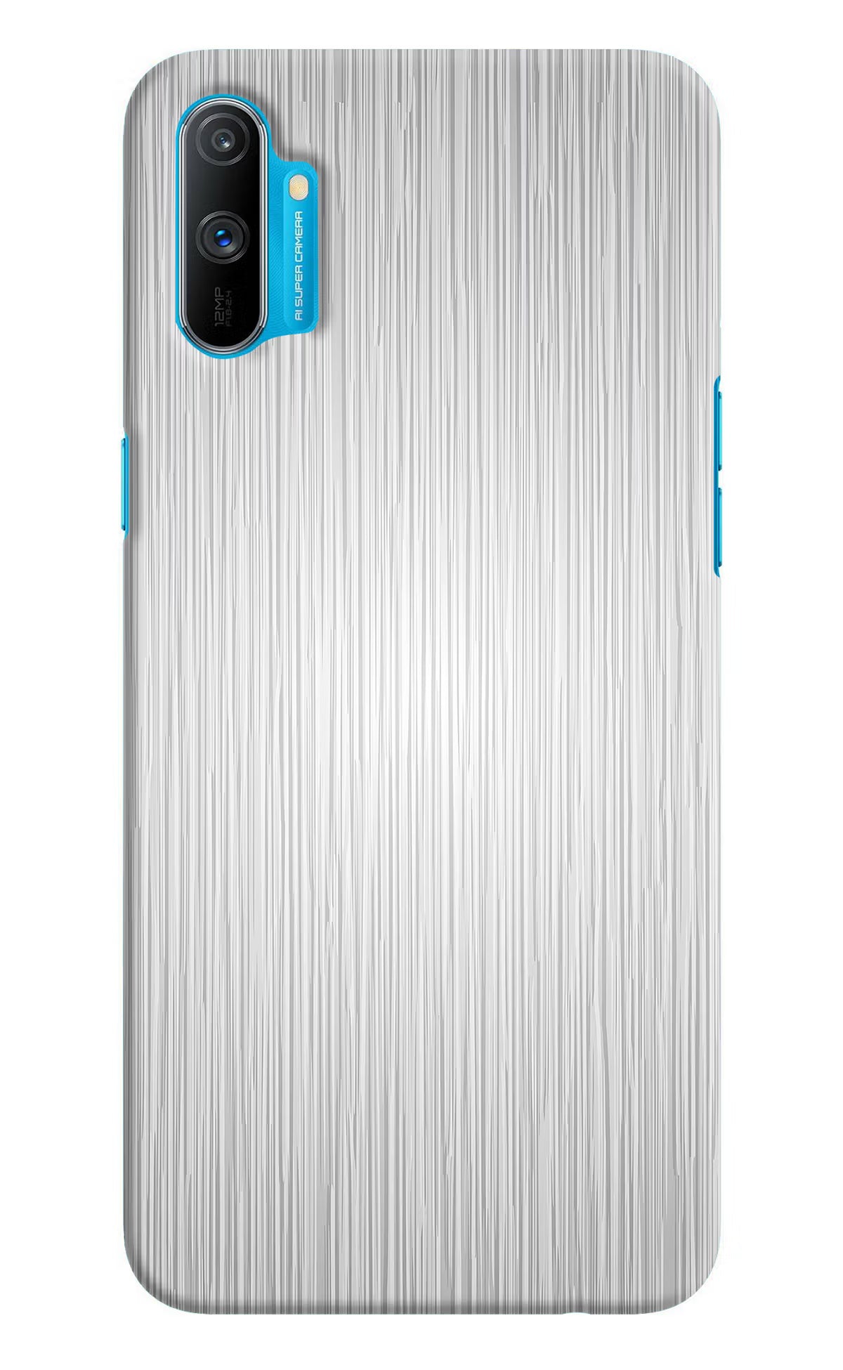 Wooden Grey Texture Realme C3 Hard Case Back Cover by Casekaro