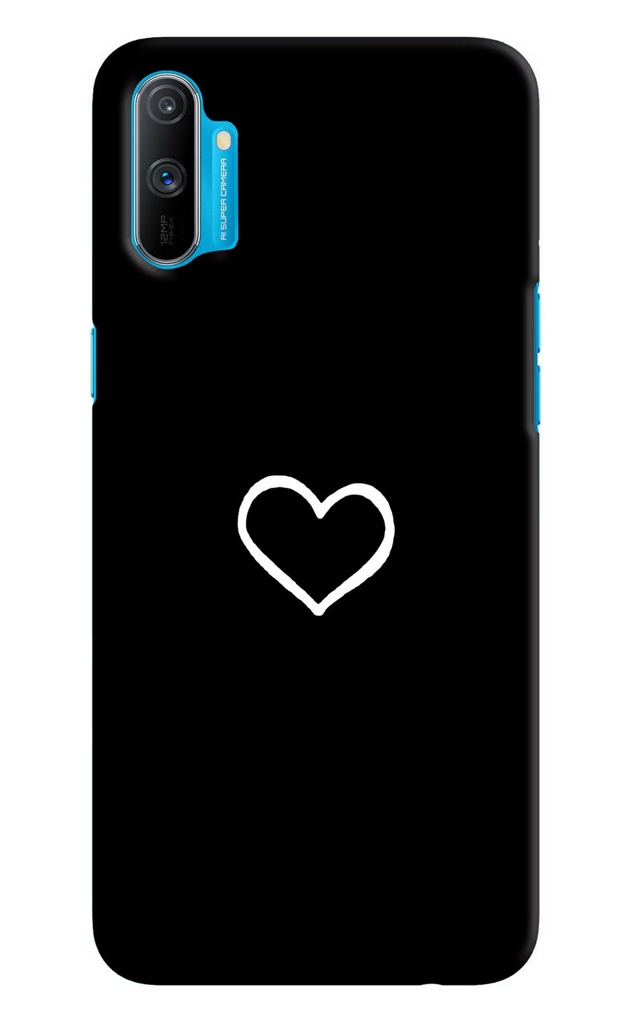 Heart Realme C3 Back Cover, Hard case