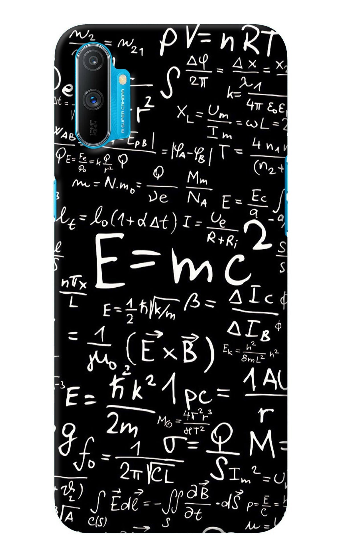 Physics Albert Einstein Formula Realme C3 Back Cover