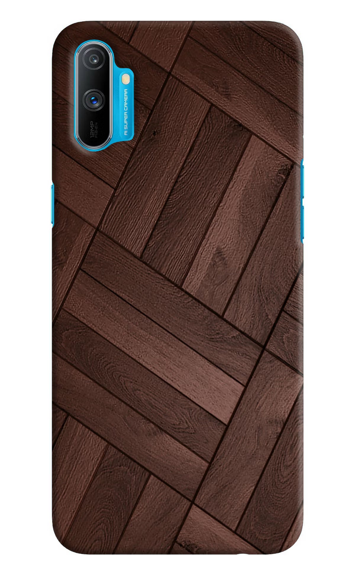 Wooden Texture Design Realme C3 Hard Case Back Cover by Casekaro