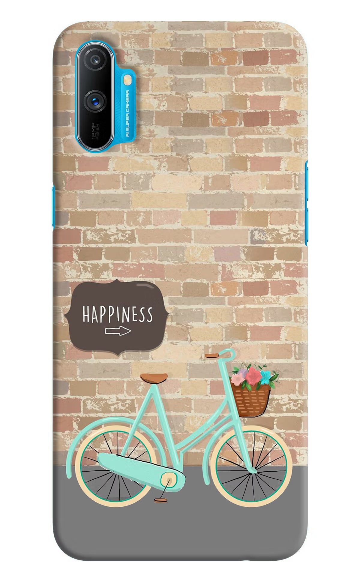Happiness Artwork Realme C3 Hard Case Back Cover by Casekaro