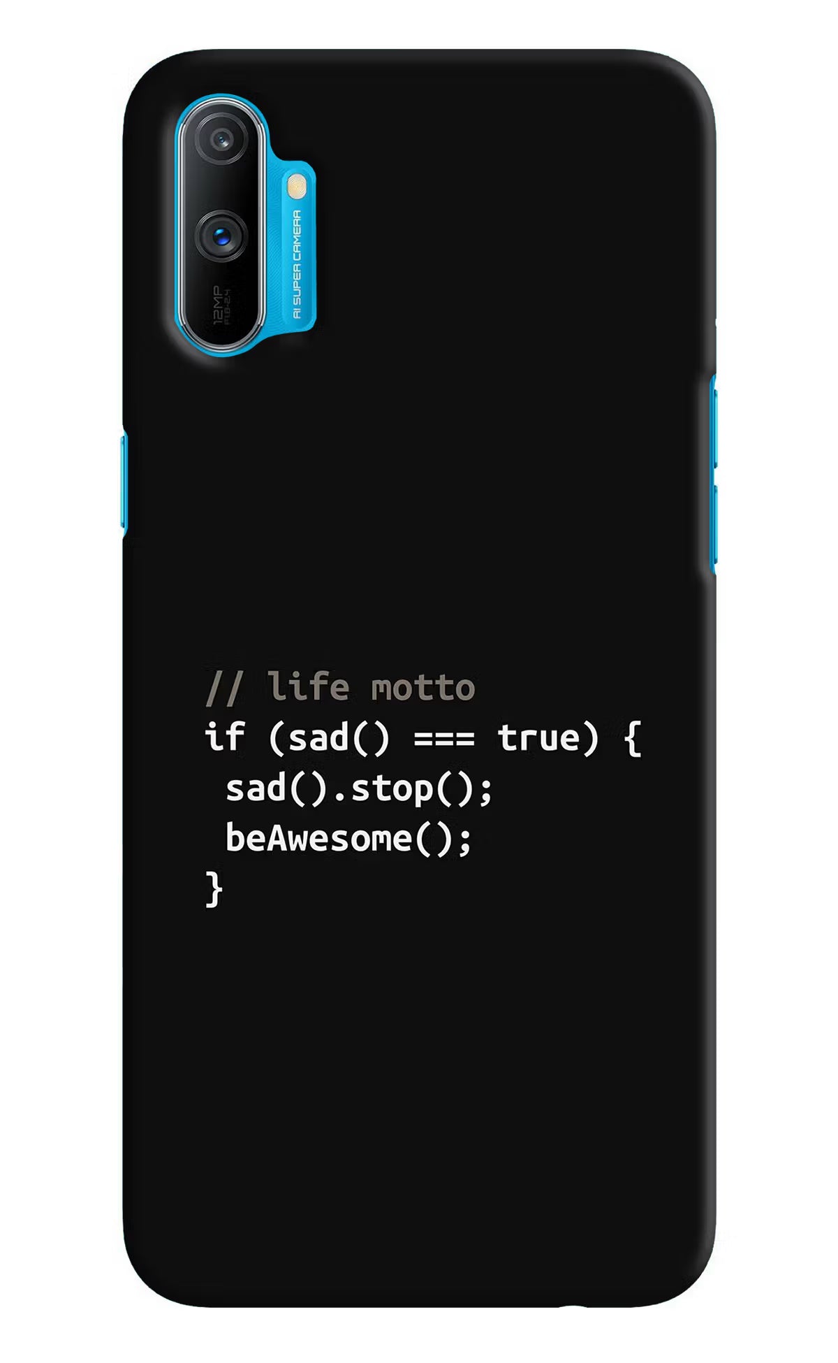 Life Motto Code Realme C3 Hard Case Back Cover by Casekaro