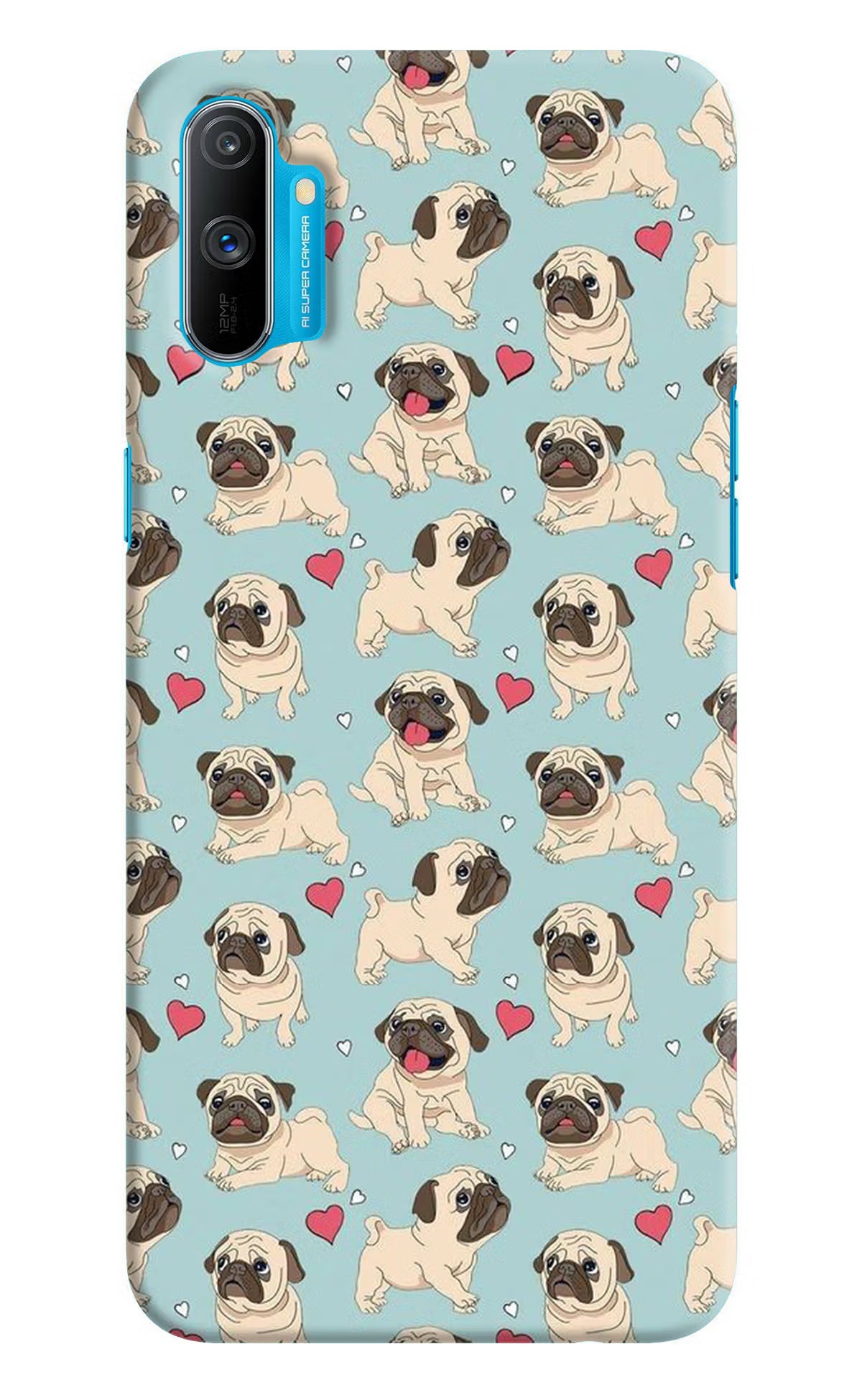 Pug Dog Realme C3 Hard Case Back Cover by Casekaro