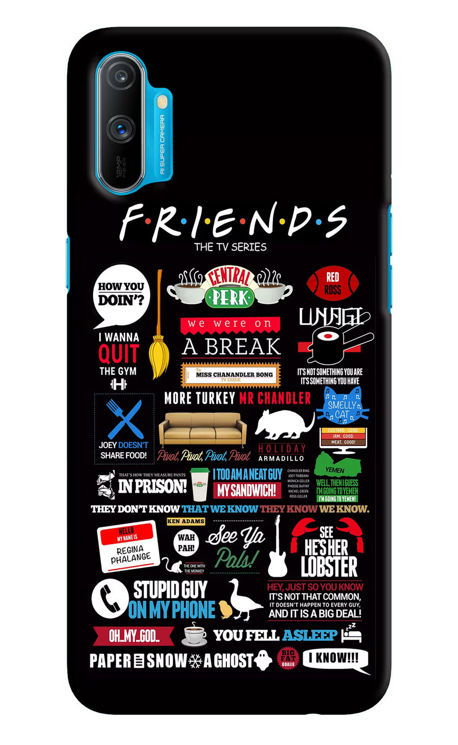 FRIENDS Realme C3 Back Cover, Hard case