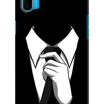 Black Tie Realme C3 Hard Case Back Cover by Casekaro