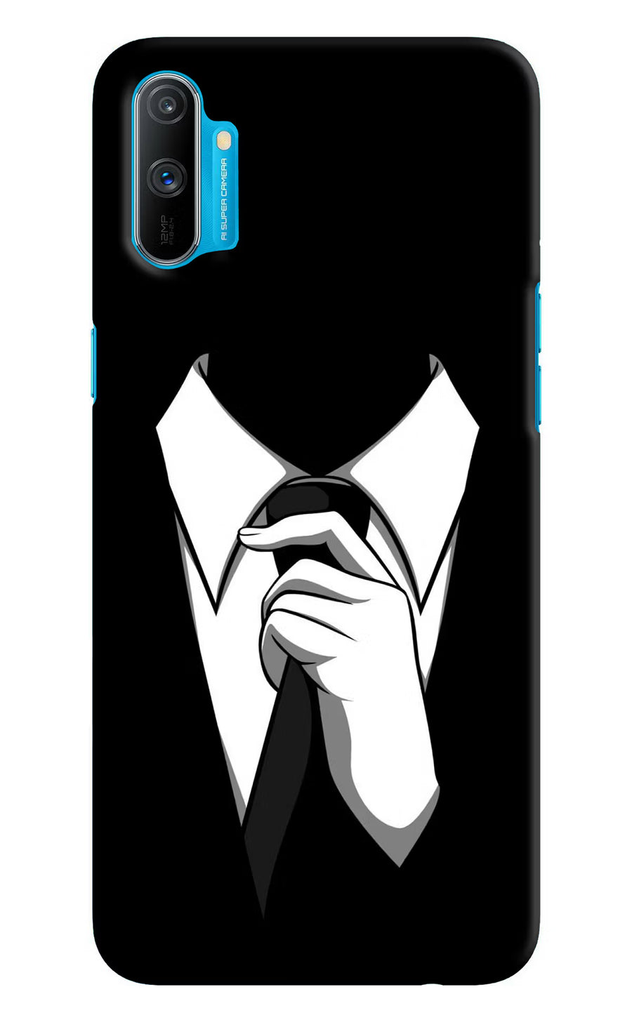 Black Tie Realme C3 Back Cover, Hard case