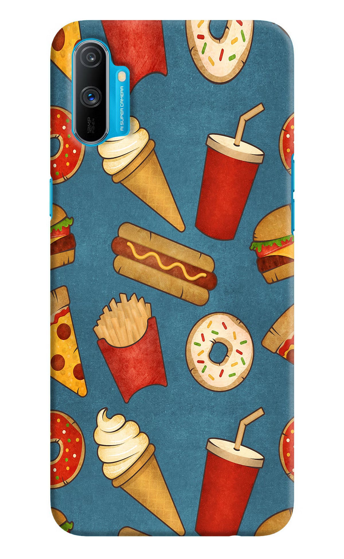 Foodie Realme C3 Hard Case Back Cover by Casekaro