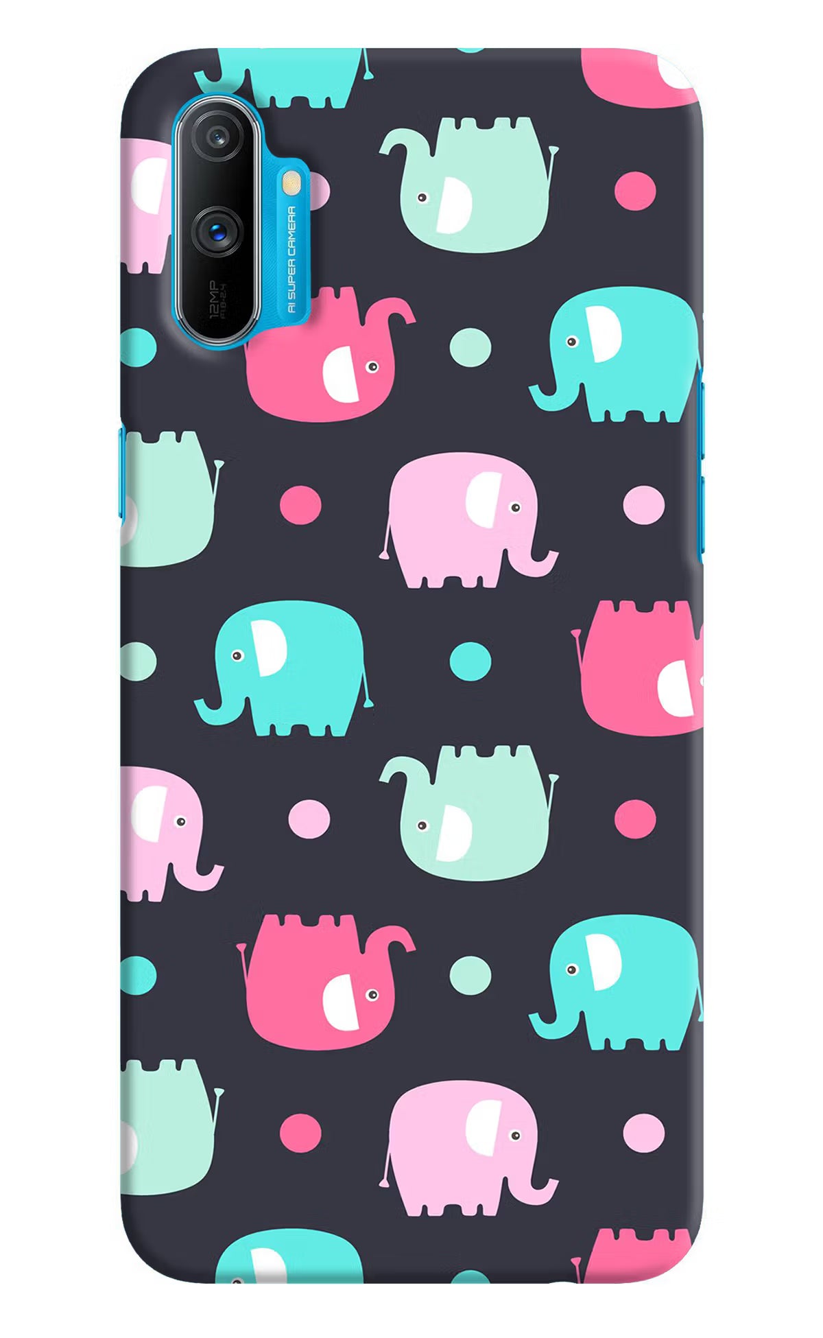 Elephants Realme C3 Hard Case Back Cover by Casekaro