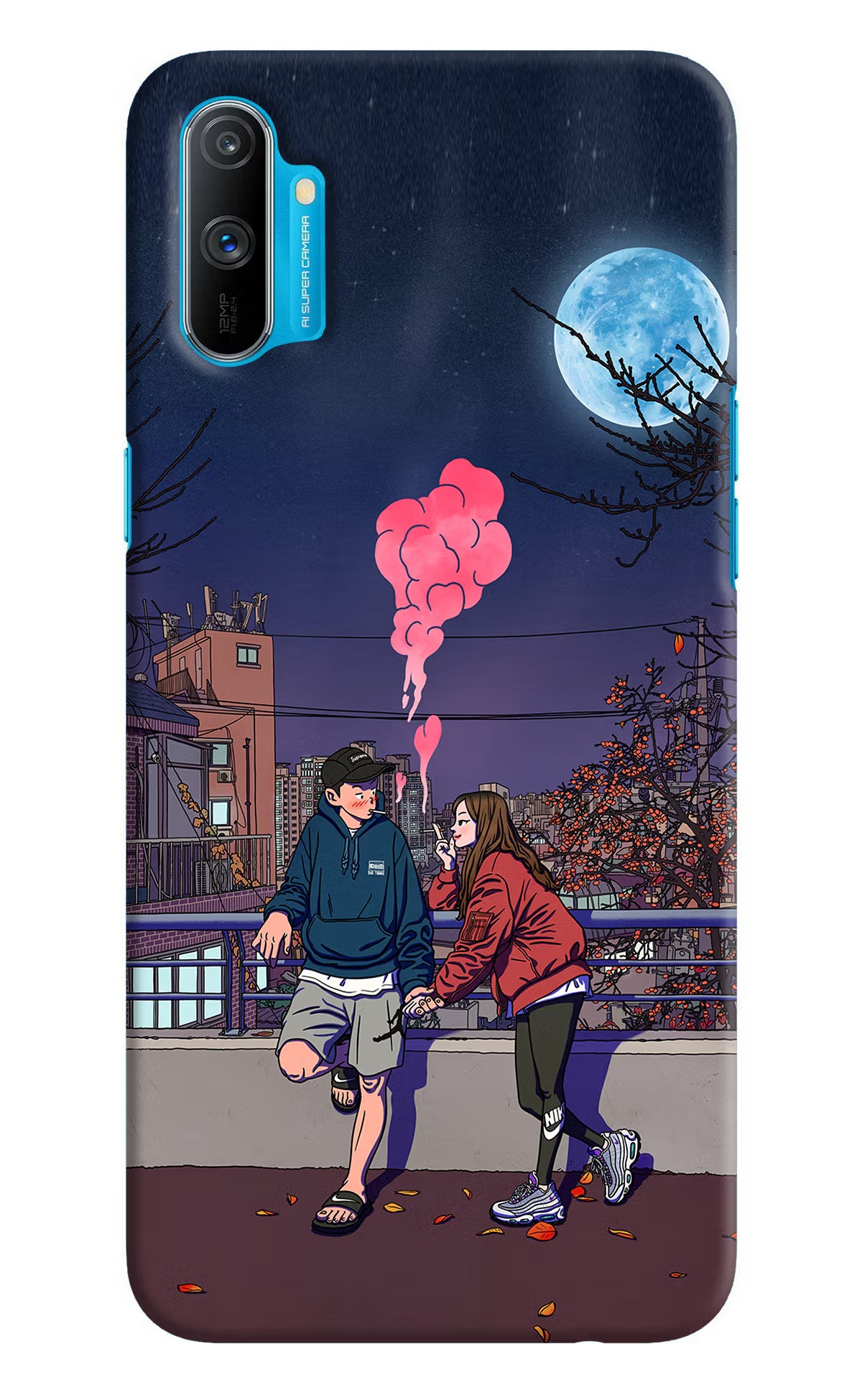 Chilling Couple Realme C3 Hard Case Back Cover by Casekaro