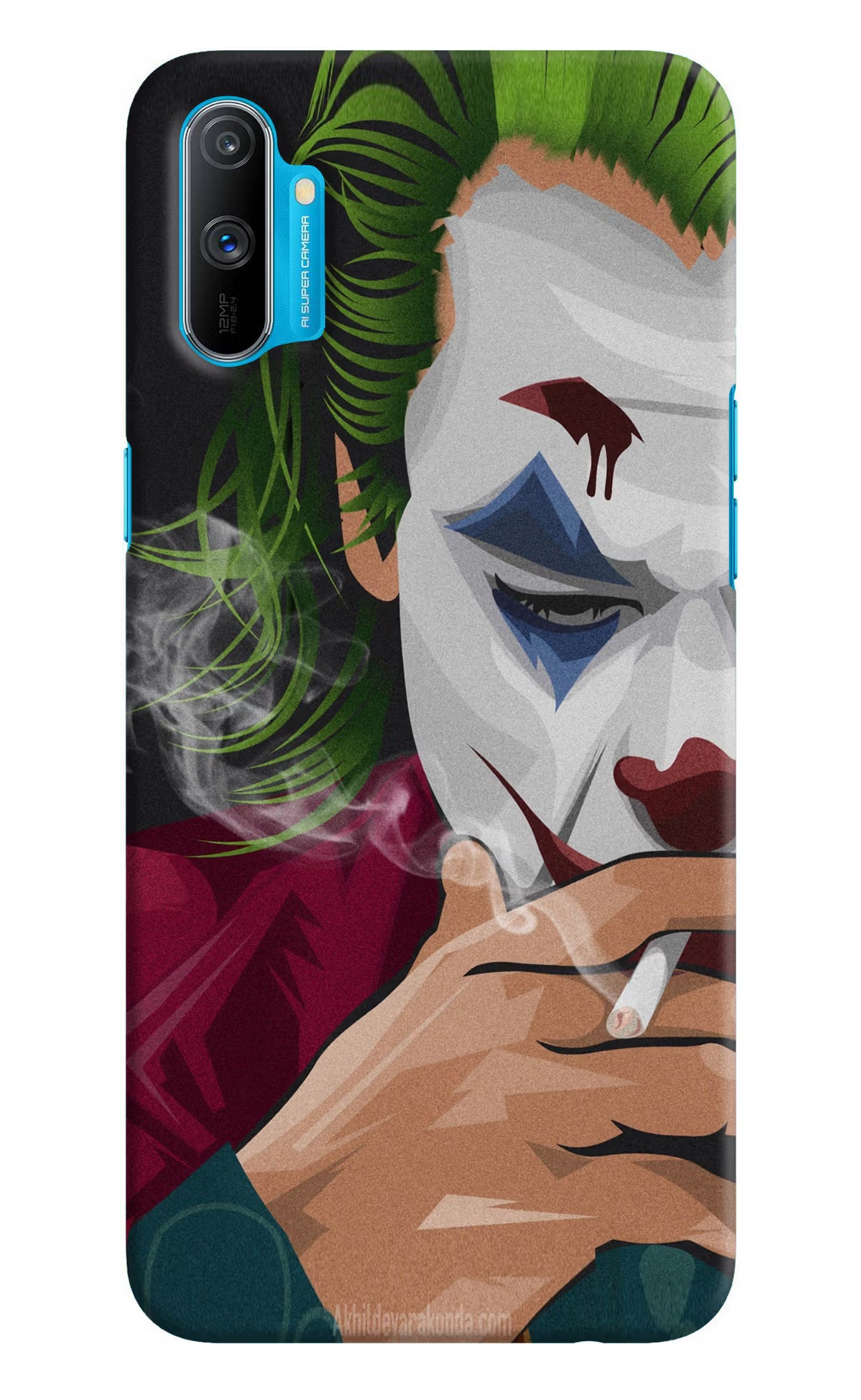 Joker Smoking Realme C3 Hard Case Back Cover by Casekaro