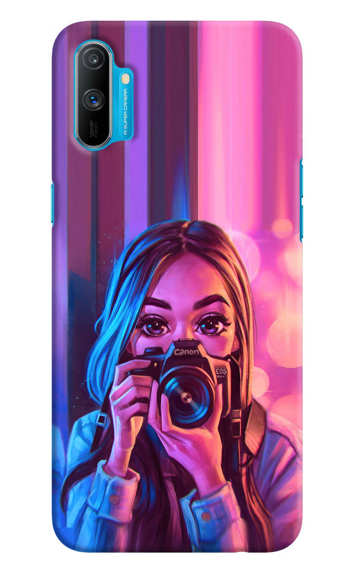 Girl Photographer Realme C3 Hard Case Back Cover by Casekaro