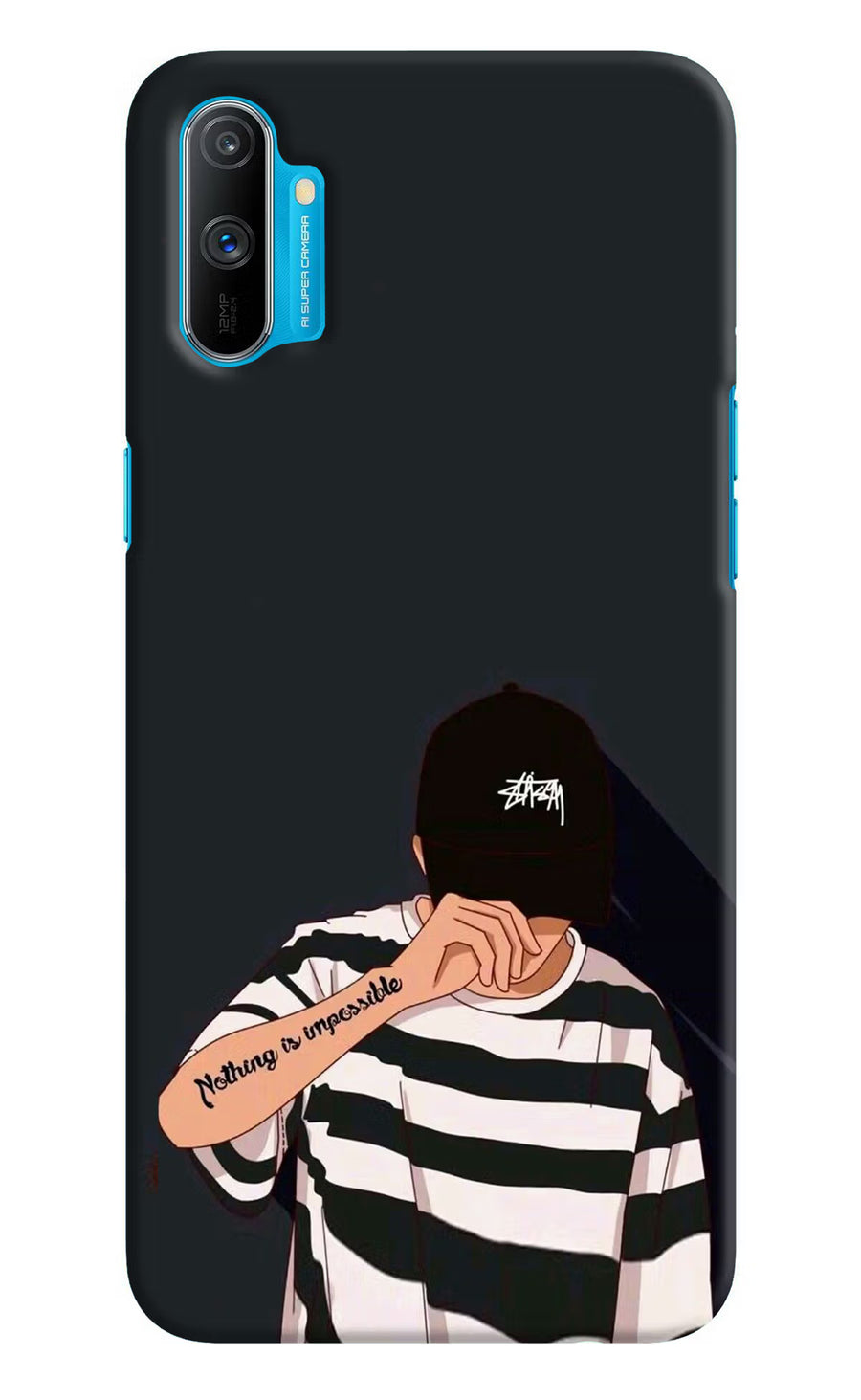 Aesthetic Boy Realme C3 Back Cover, Hard case