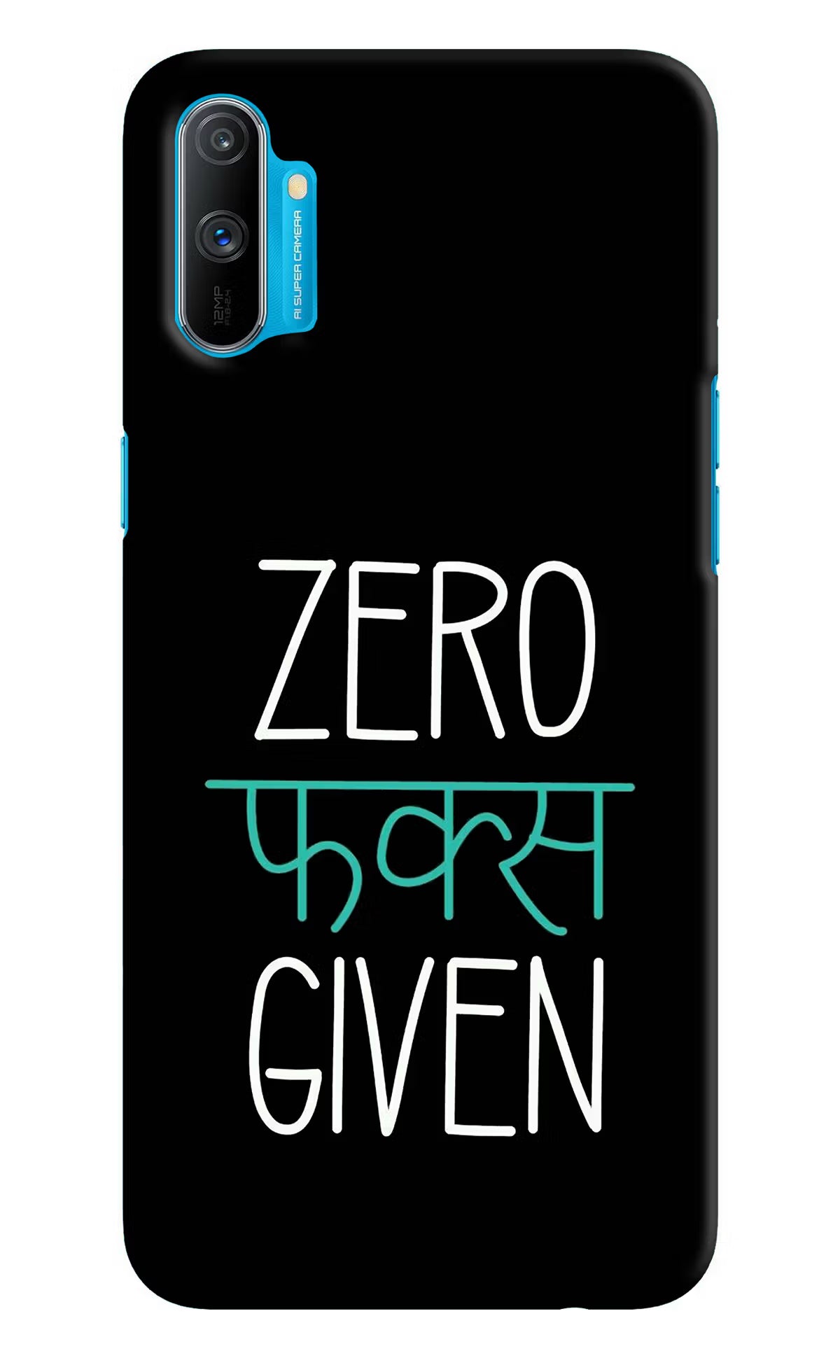 Zero Fucks Given Realme C3 Hard Case Back Cover by Casekaro