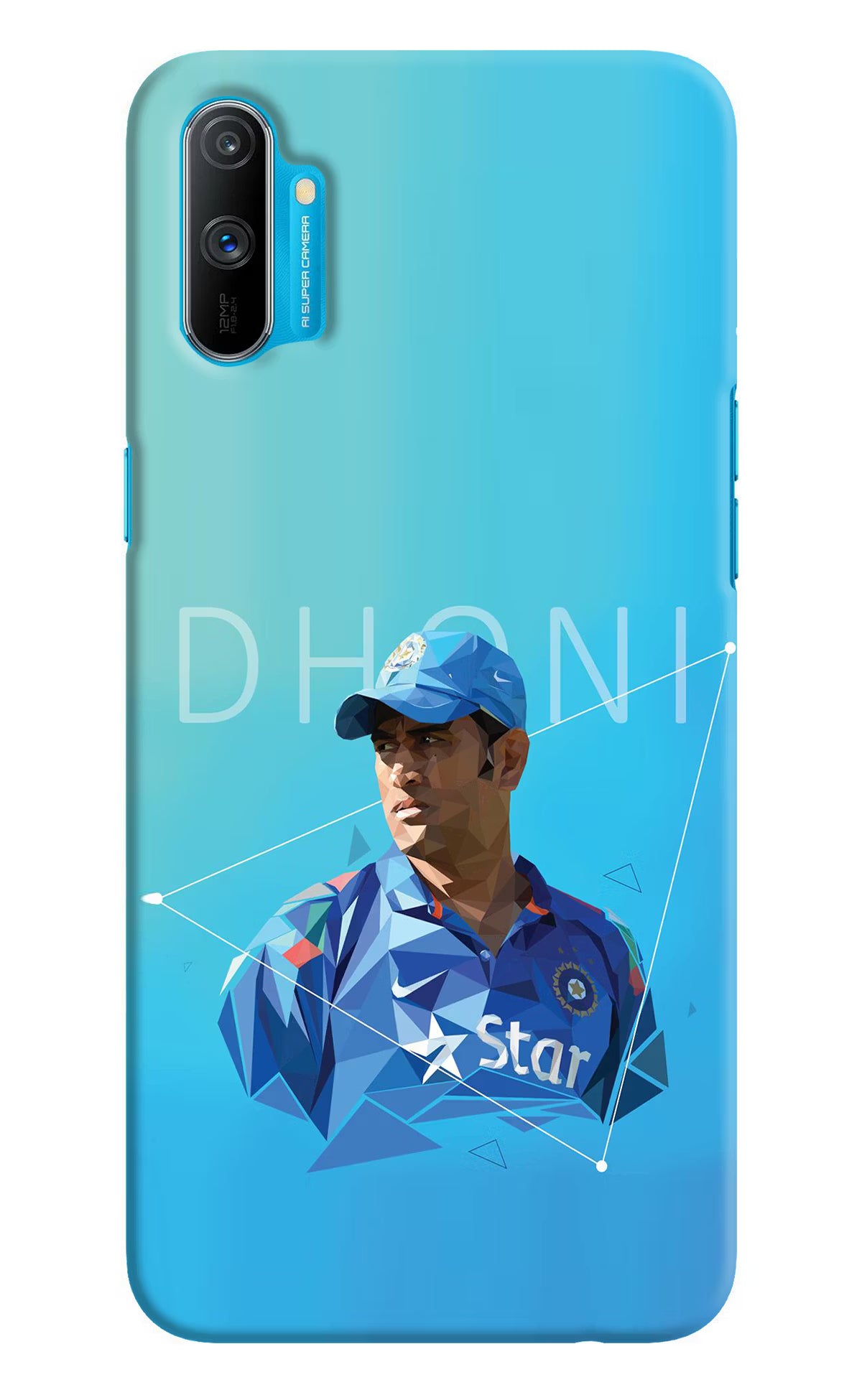 Dhoni Artwork Realme C3 Hard Case Back Cover by Casekaro