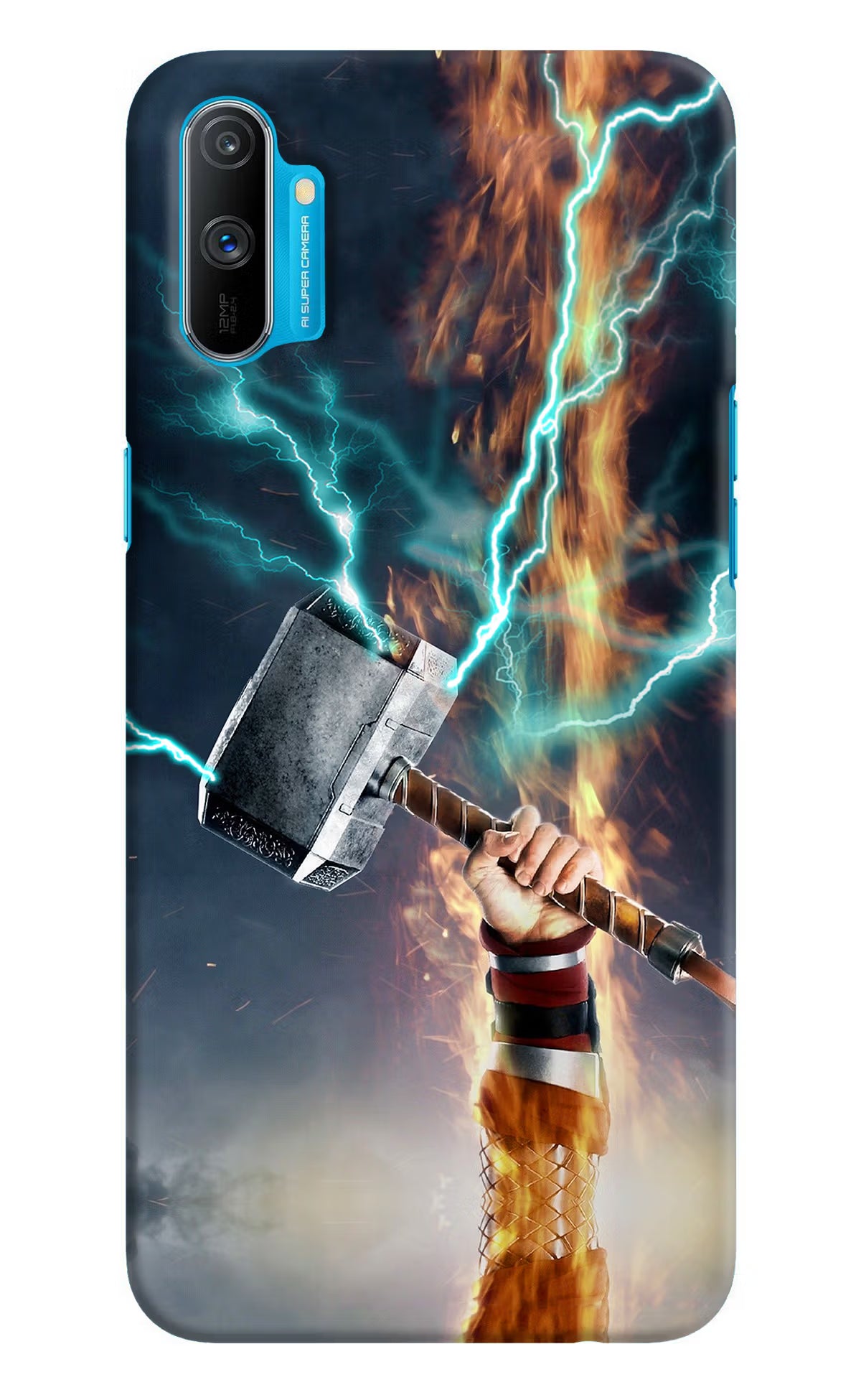 Thor Hammer Mjolnir Realme C3 Hard Case Back Cover by Casekaro