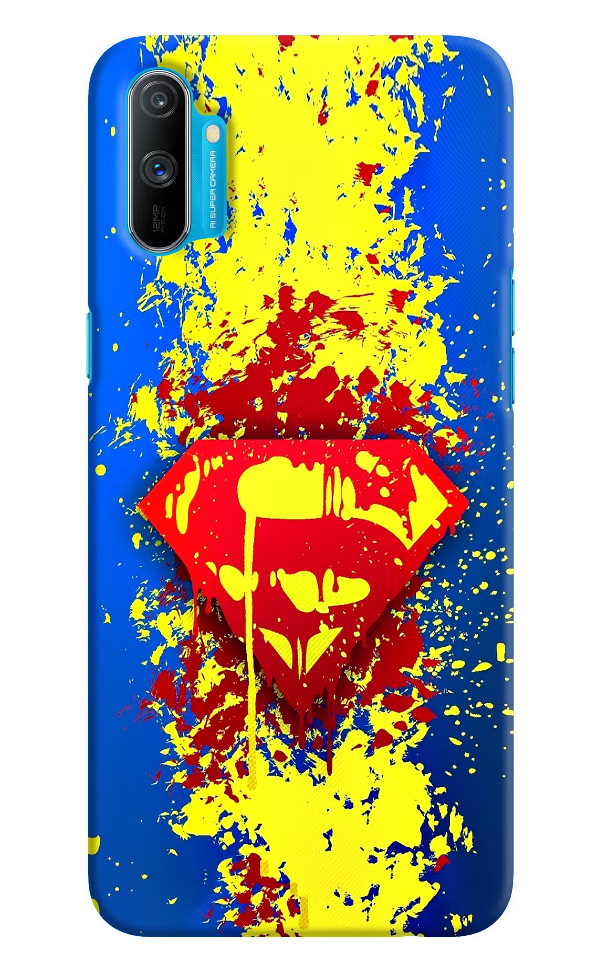 Superman logo Realme C3 Hard Case Back Cover by Casekaro