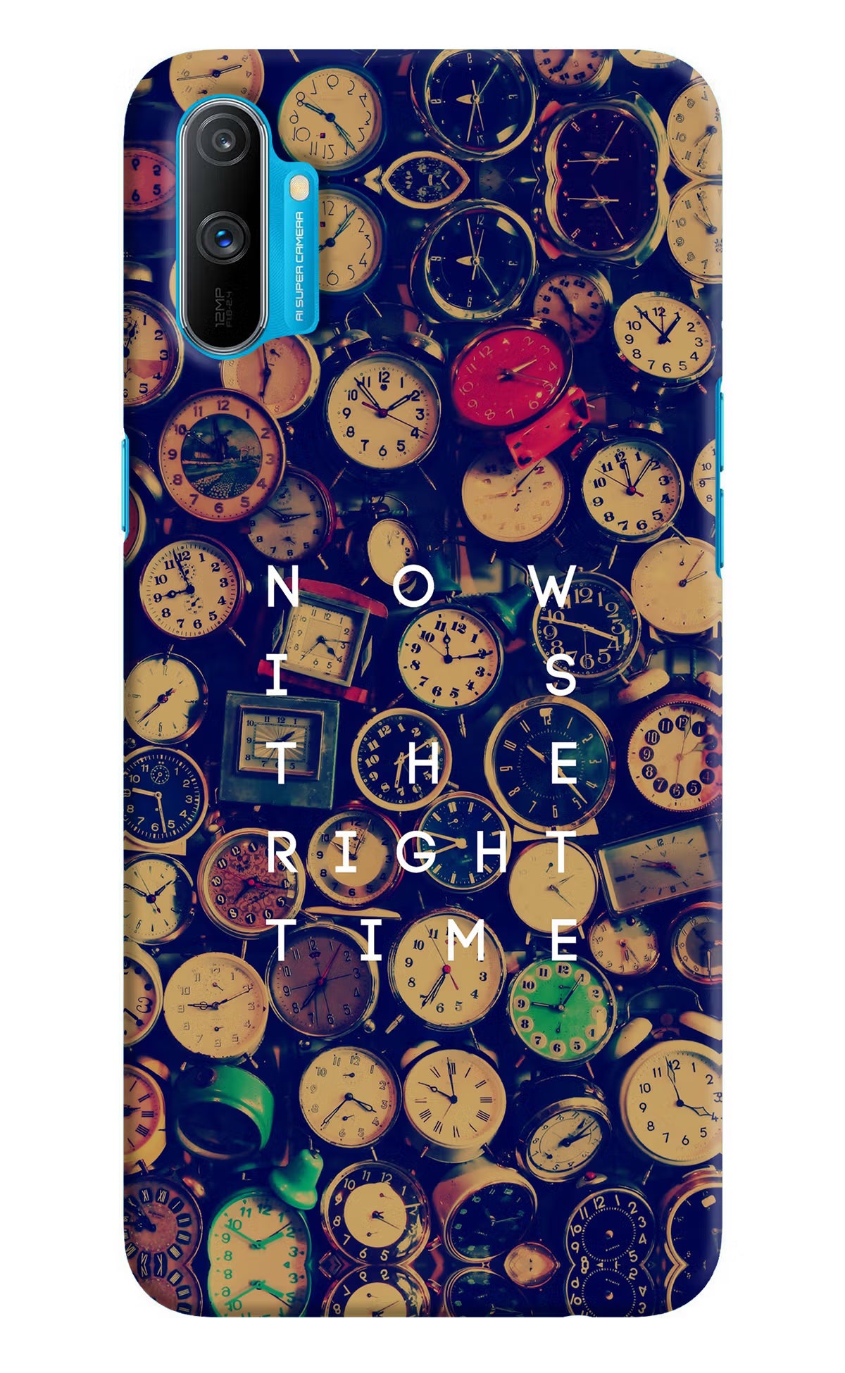 Now is the Right Time Quote Realme C3 Hard Case Back Cover by Casekaro