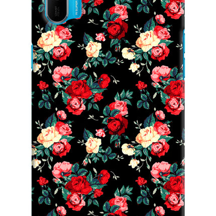 Rose Pattern Realme C3 Hard Case Back Cover by Casekaro