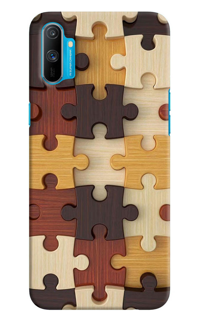 Wooden Puzzle Realme C3 Hard Case Back Cover by Casekaro