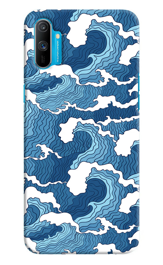 Blue Waves Realme C3 Hard Case Back Cover by Casekaro