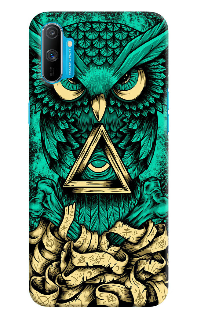 Green Owl Realme C3 Hard Case Back Cover by Casekaro