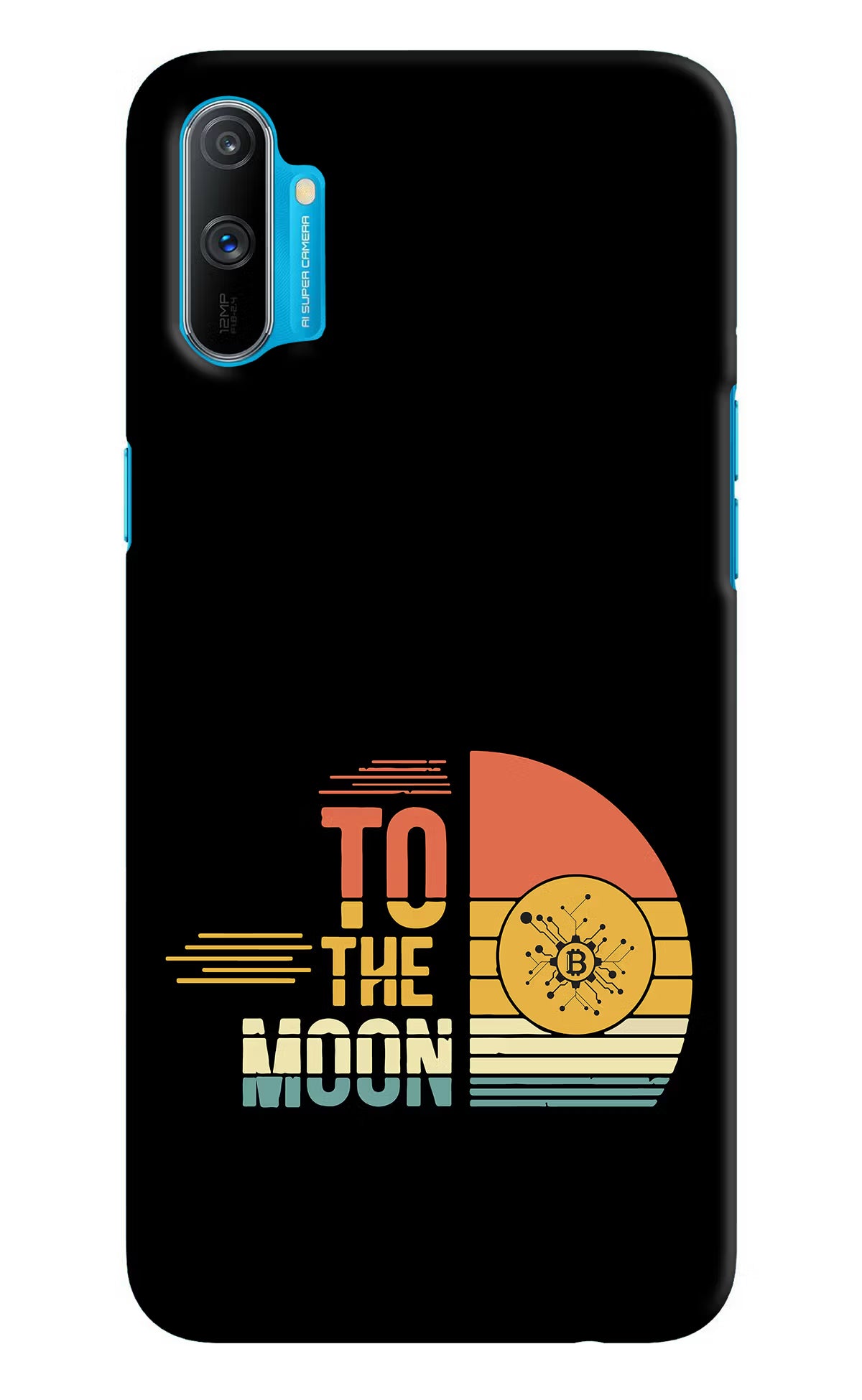 To the Moon Realme C3 Hard Case Back Cover by Casekaro