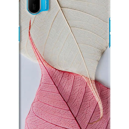 White Pink Leaf Realme C3 Hard Case Back Cover by Casekaro