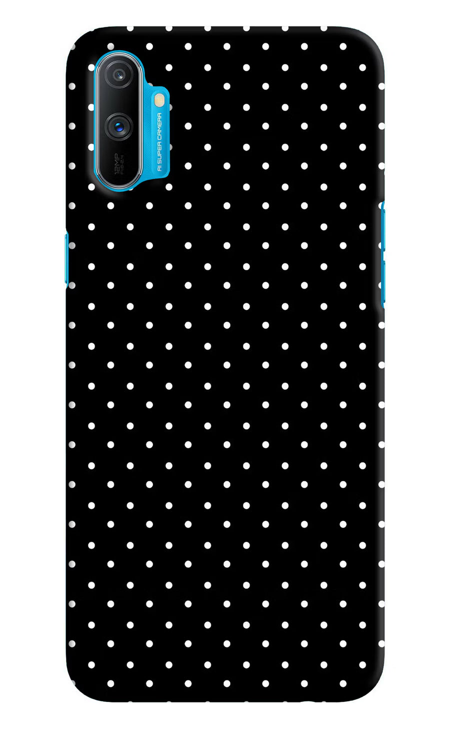 White Dots Realme C3 Back Cover, Hard case
