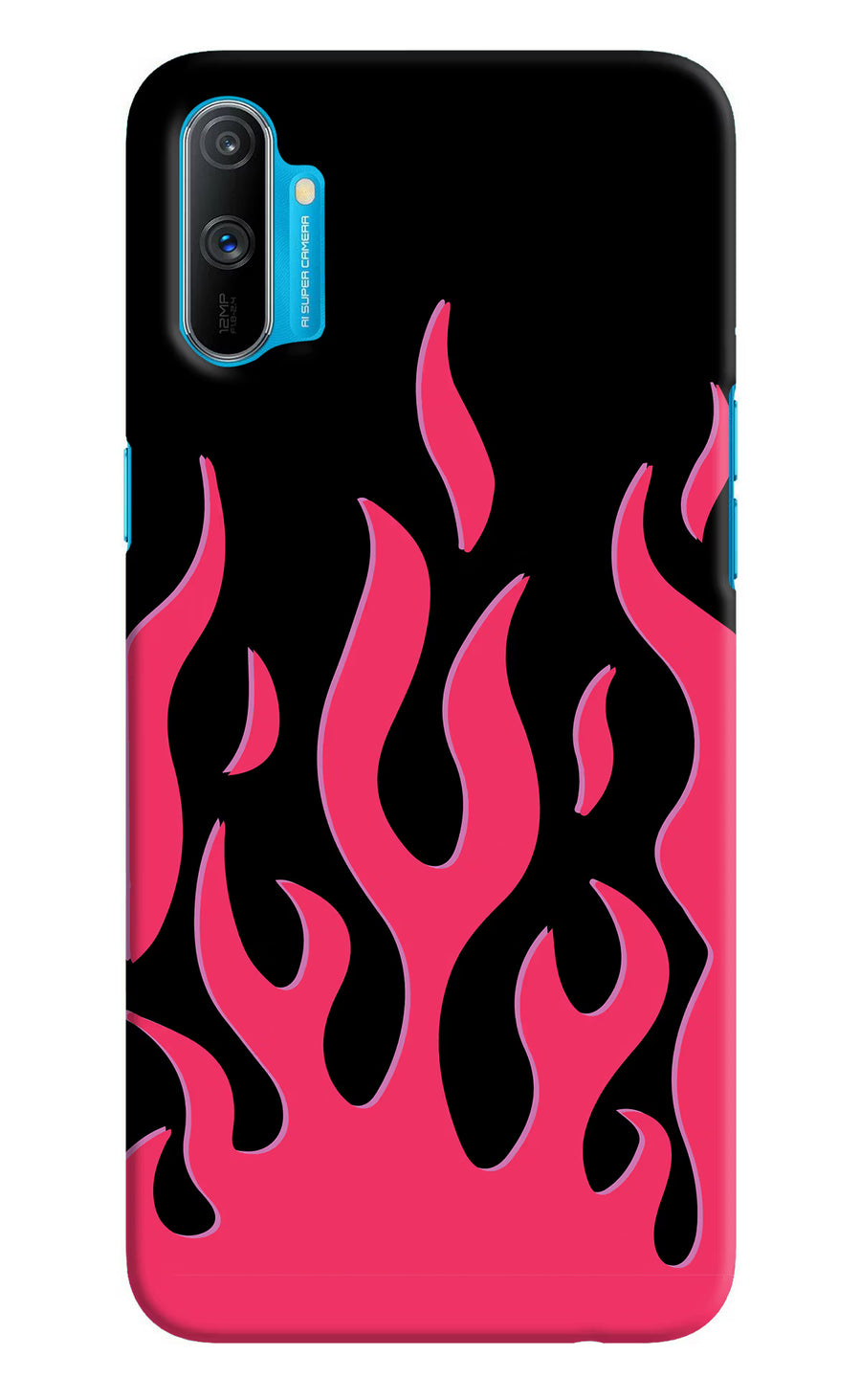 Fire Flames Realme C3 Back Cover, Hard case