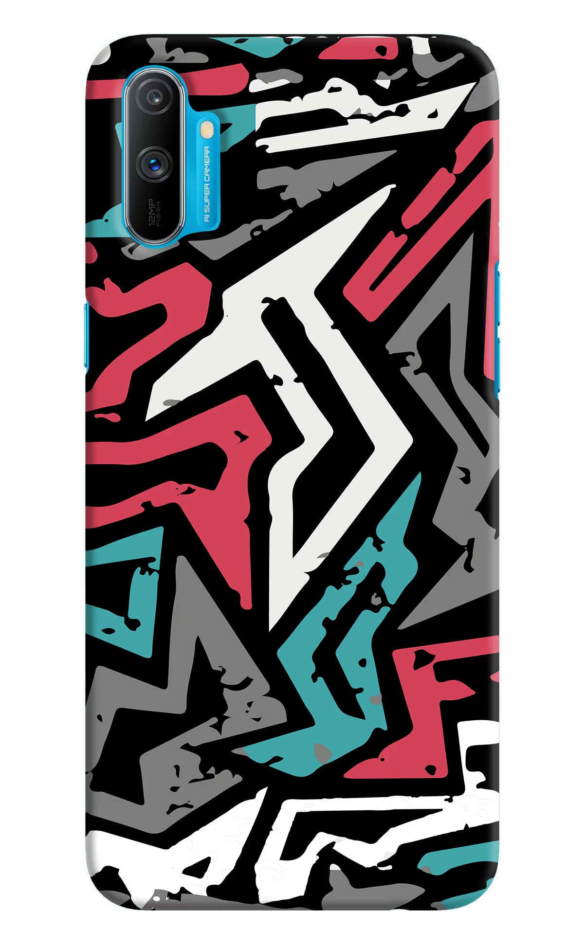 Geometric Graffiti Realme C3 Hard Case Back Cover by Casekaro