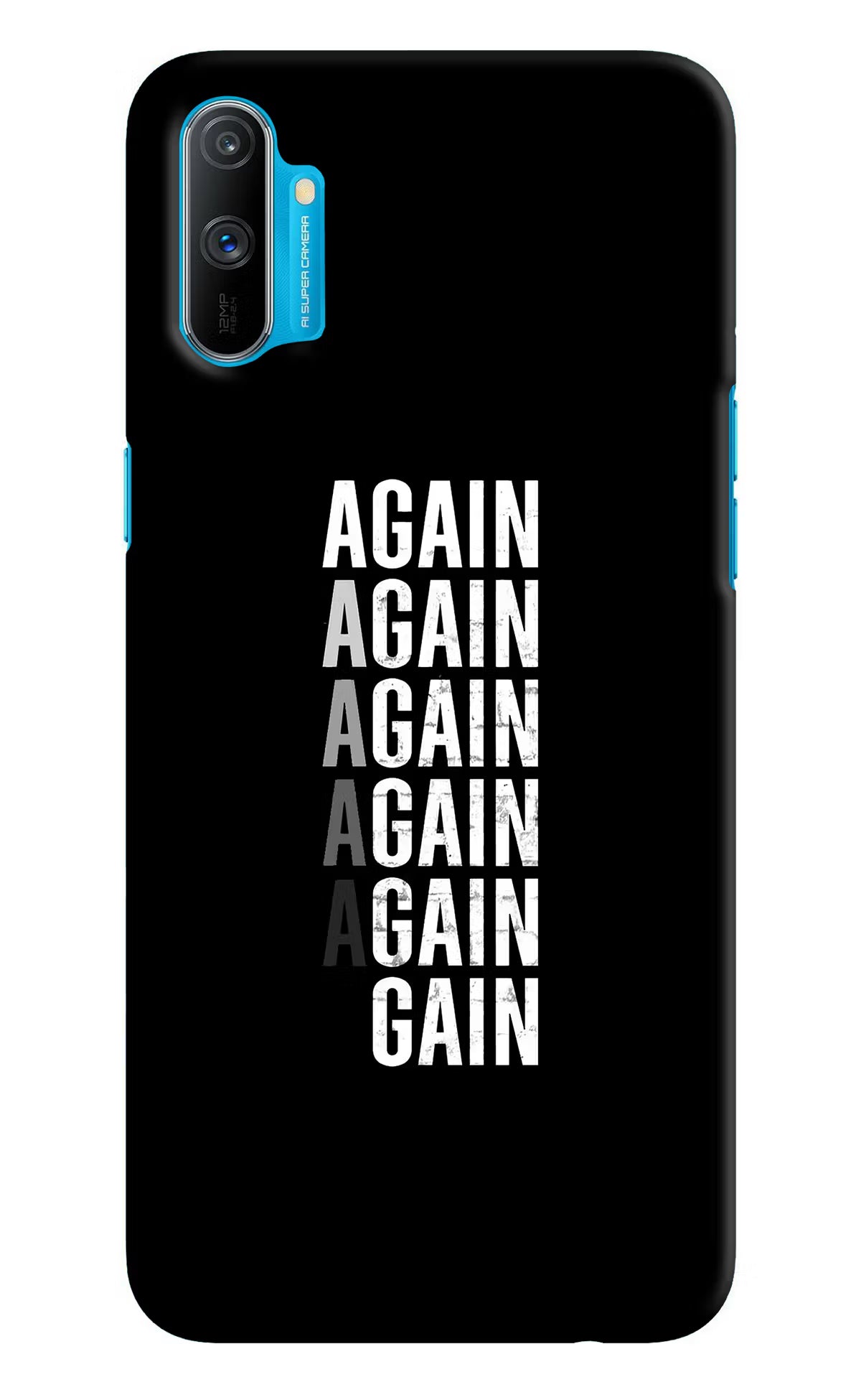 Again Again Gain Realme C3 Hard Case Back Cover by Casekaro