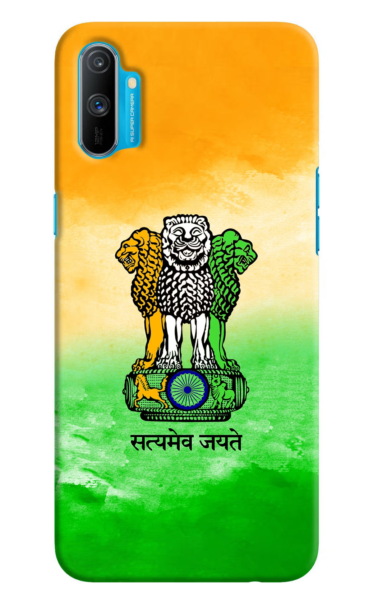 Satyamev Jayate Flag Realme C3 Hard Case Back Cover by Casekaro