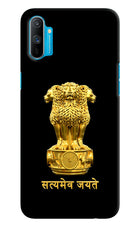 Satyamev Jayate Golden Realme C3 Hard Case Back Cover by Casekaro