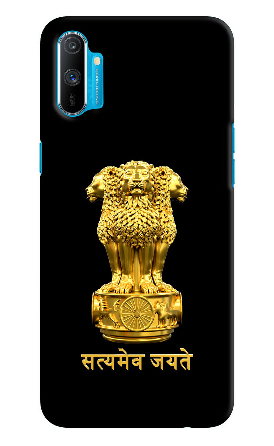 Satyamev Jayate Golden Realme C3 Back Cover, Hard case